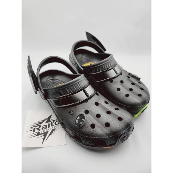 Mens Sz 8 Crocs New Classic Batman Movie Batmobile Clog Black Women’s 10